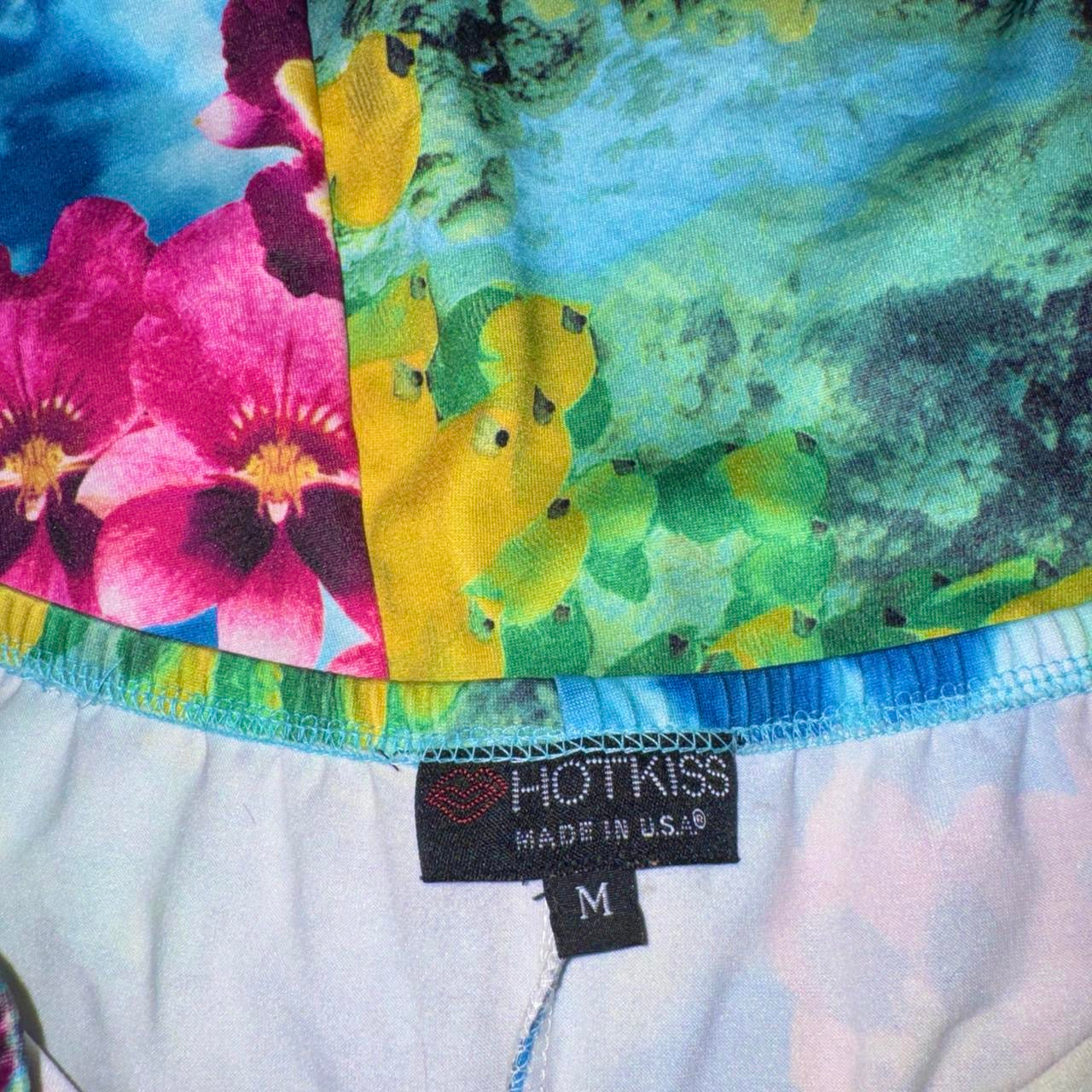 90s Cyber Hibiscus Dress (M)