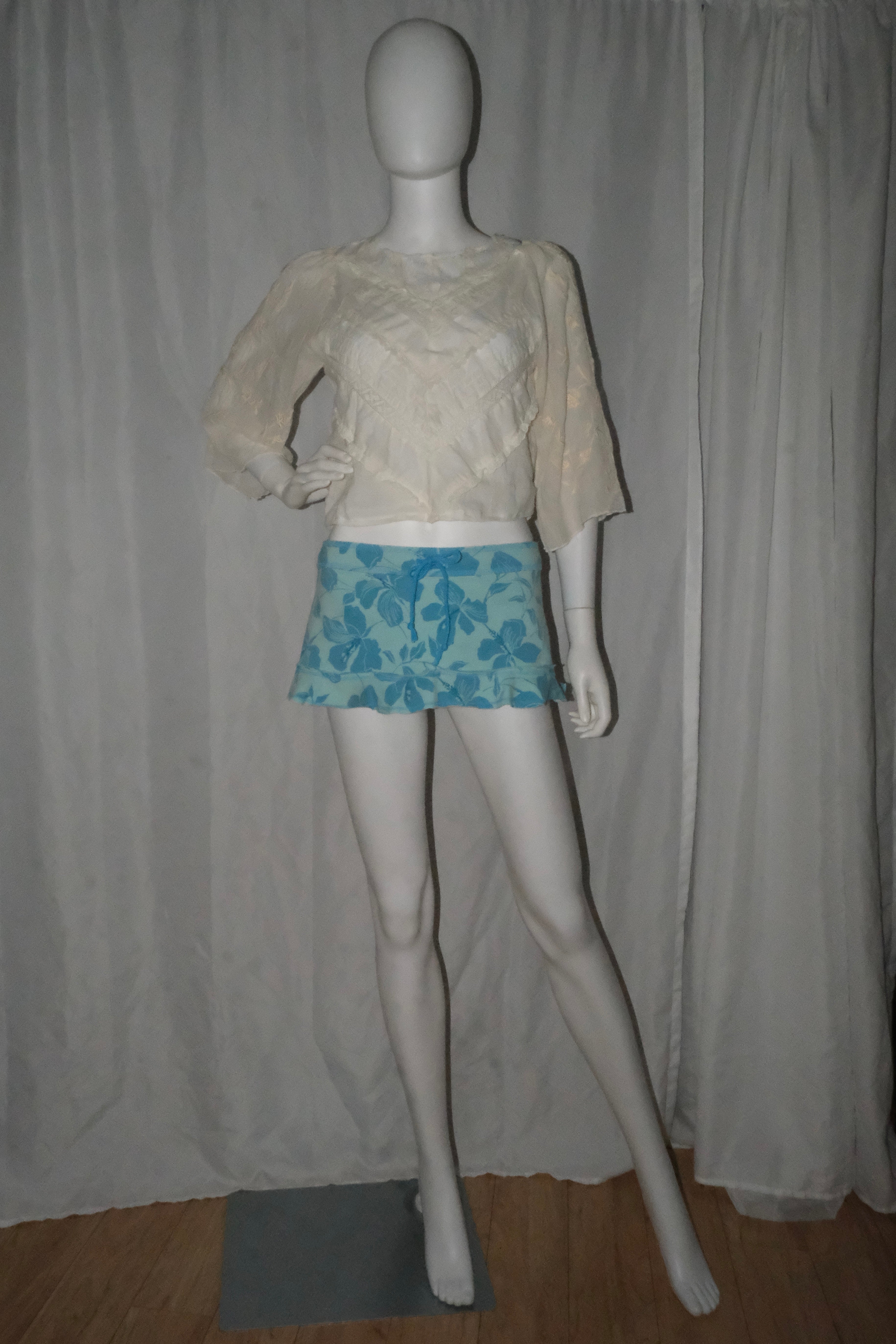 Aqua Tropical Micro Mini Skirt (S)