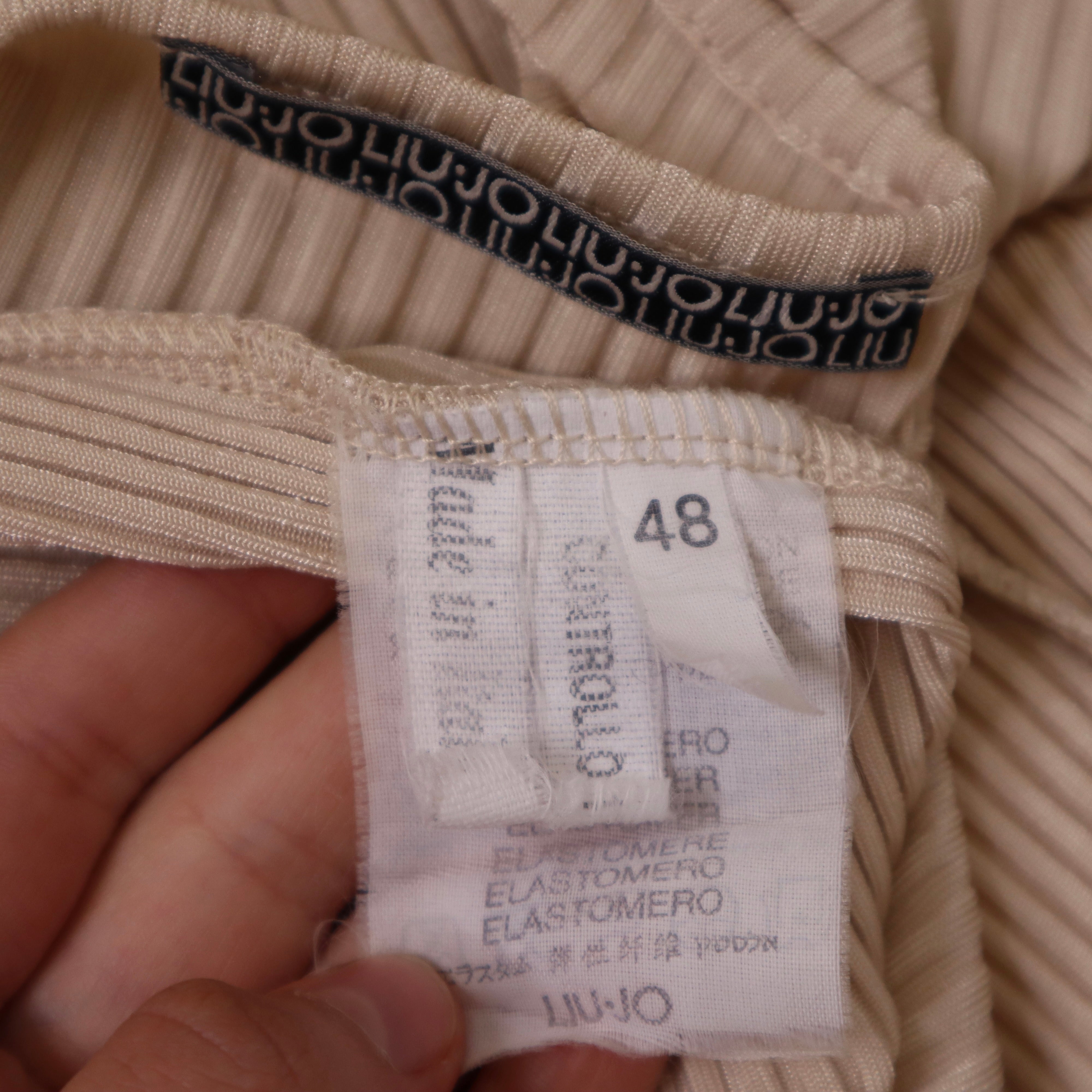 Y2K Italian Beige Wrap Top (M/L)