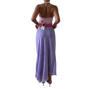 Vintage Italian Lilac Mesh Maxi Skirt (S/M)