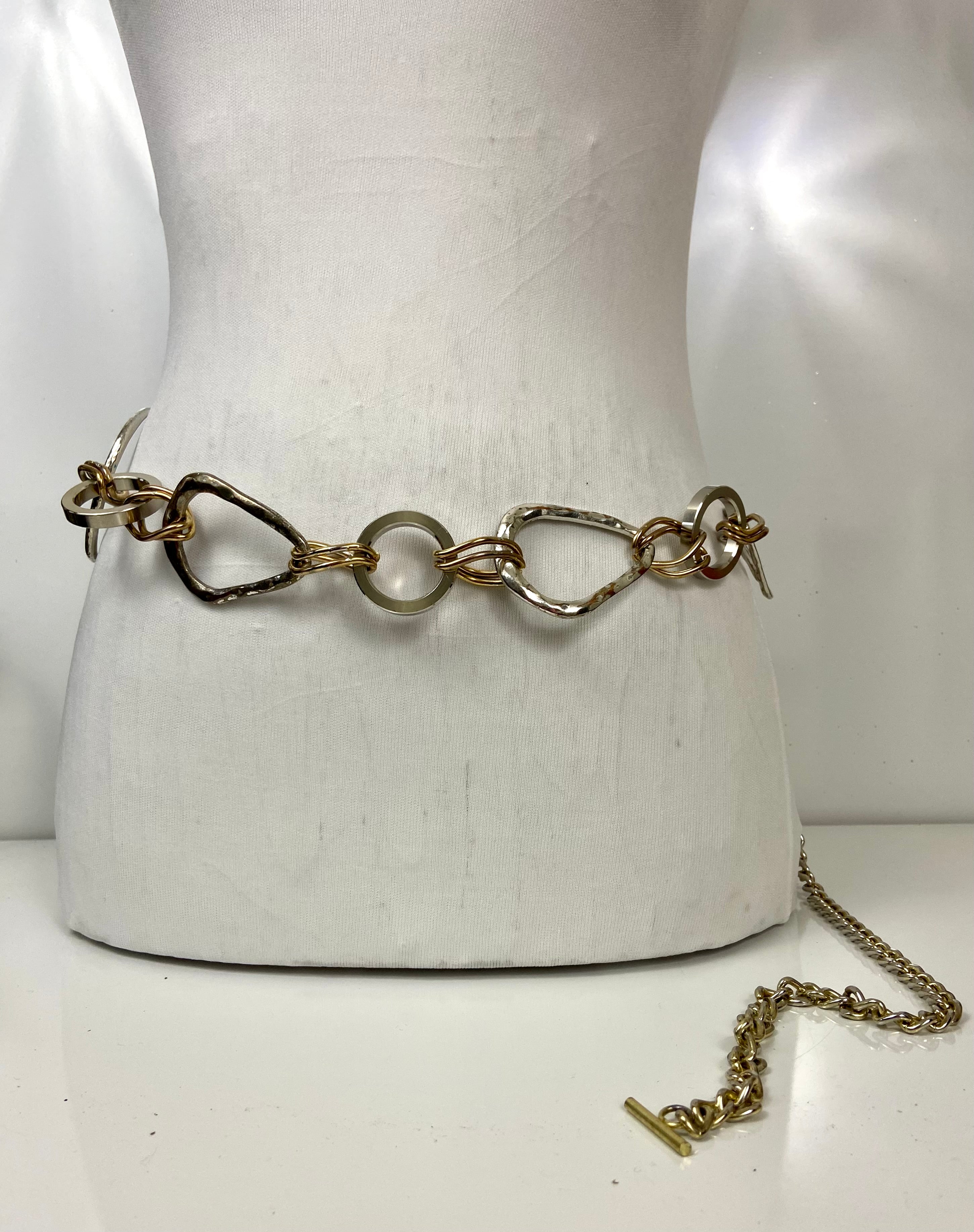 Gold & silver waist chain belt
