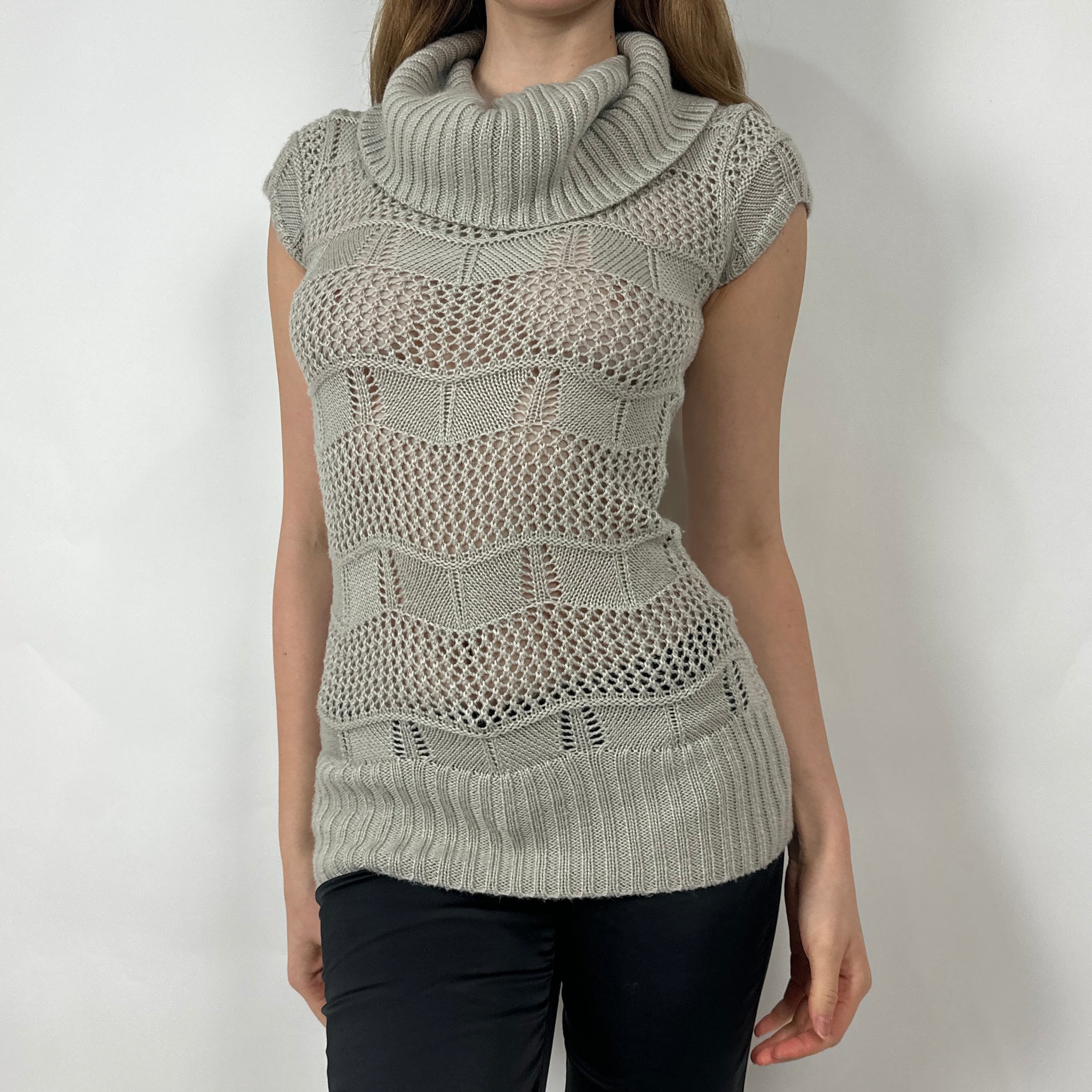 2000s Slate Long Knit Top (XS/S)