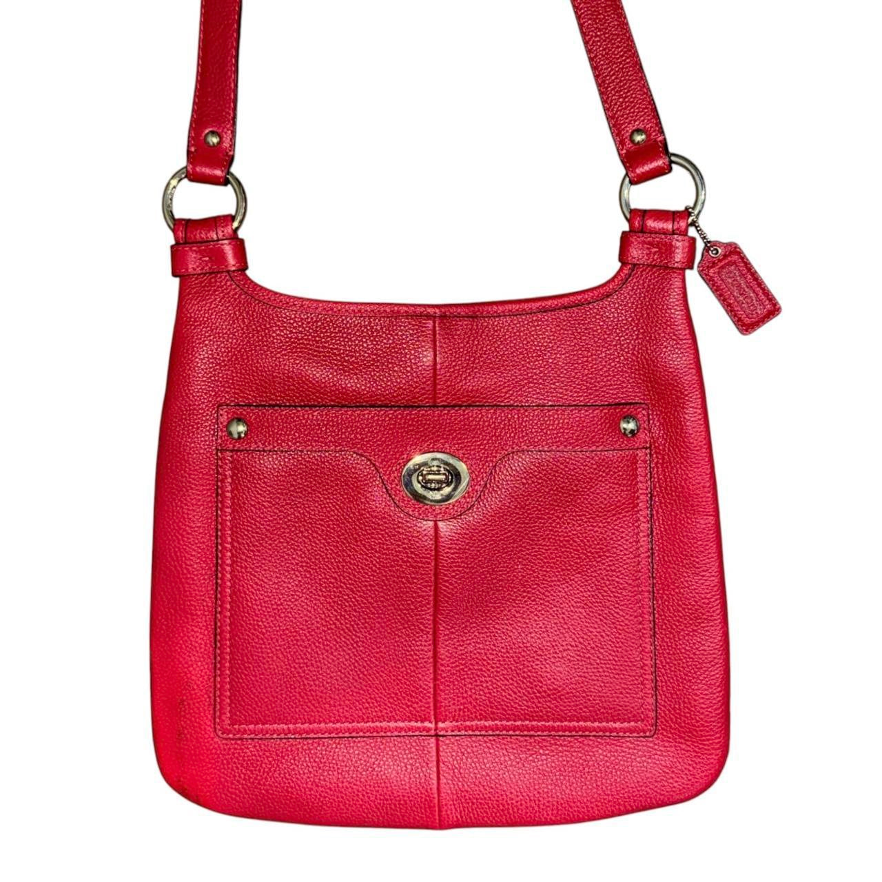Coach Red Leather Crossbody Bag