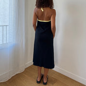 Vintage Franklin & Marshall Halter Maxi Dress (M)