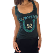 Custo Barcelona Embroidered Sequin Tank Top (S)