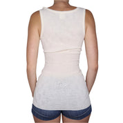 90s Italian Wool Cream Pointelle Tank top (S)