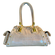 Calla Tan Croc Patent Shoulder handbag