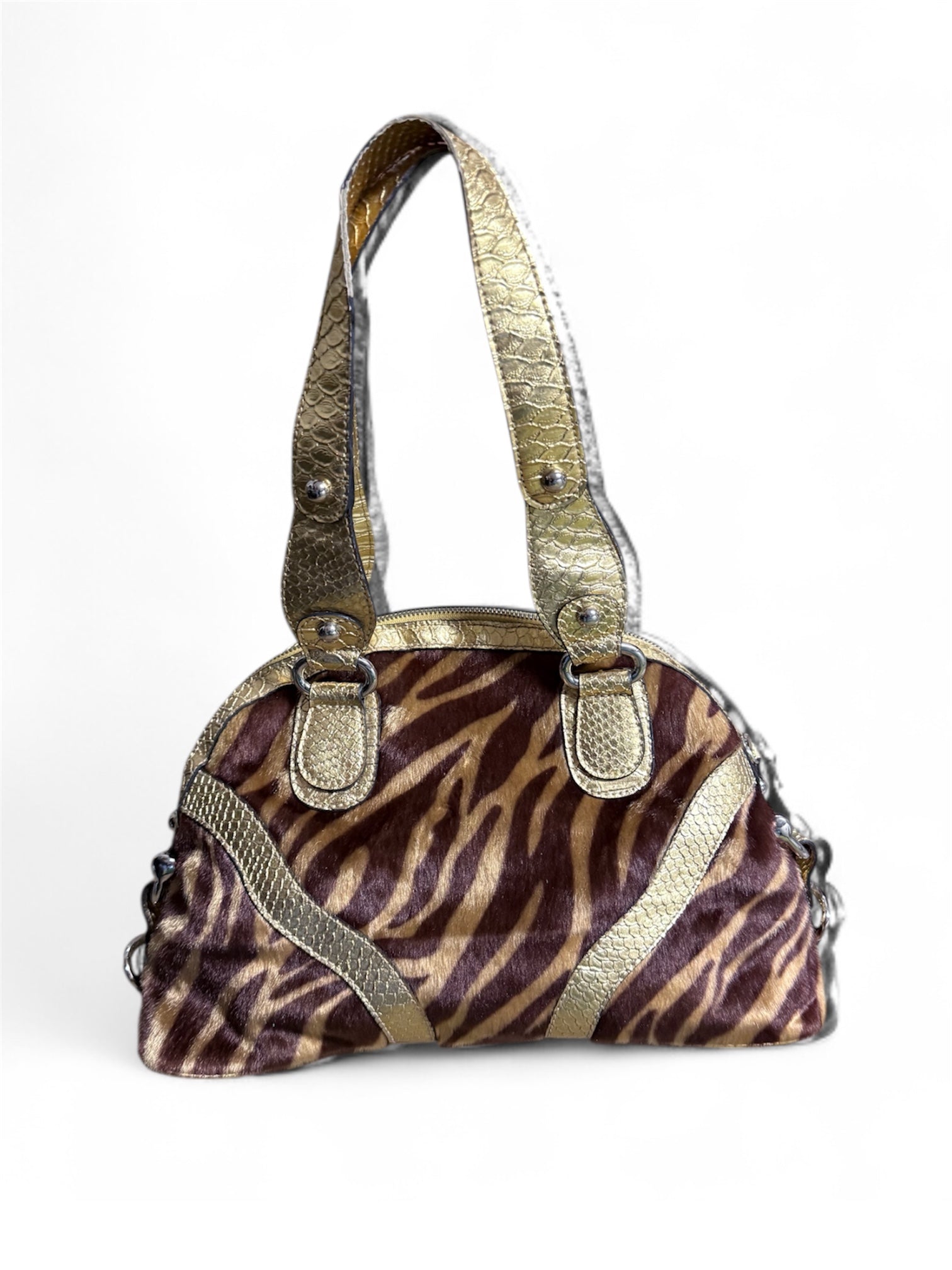 00s GUESS tiger print shoulder-bag