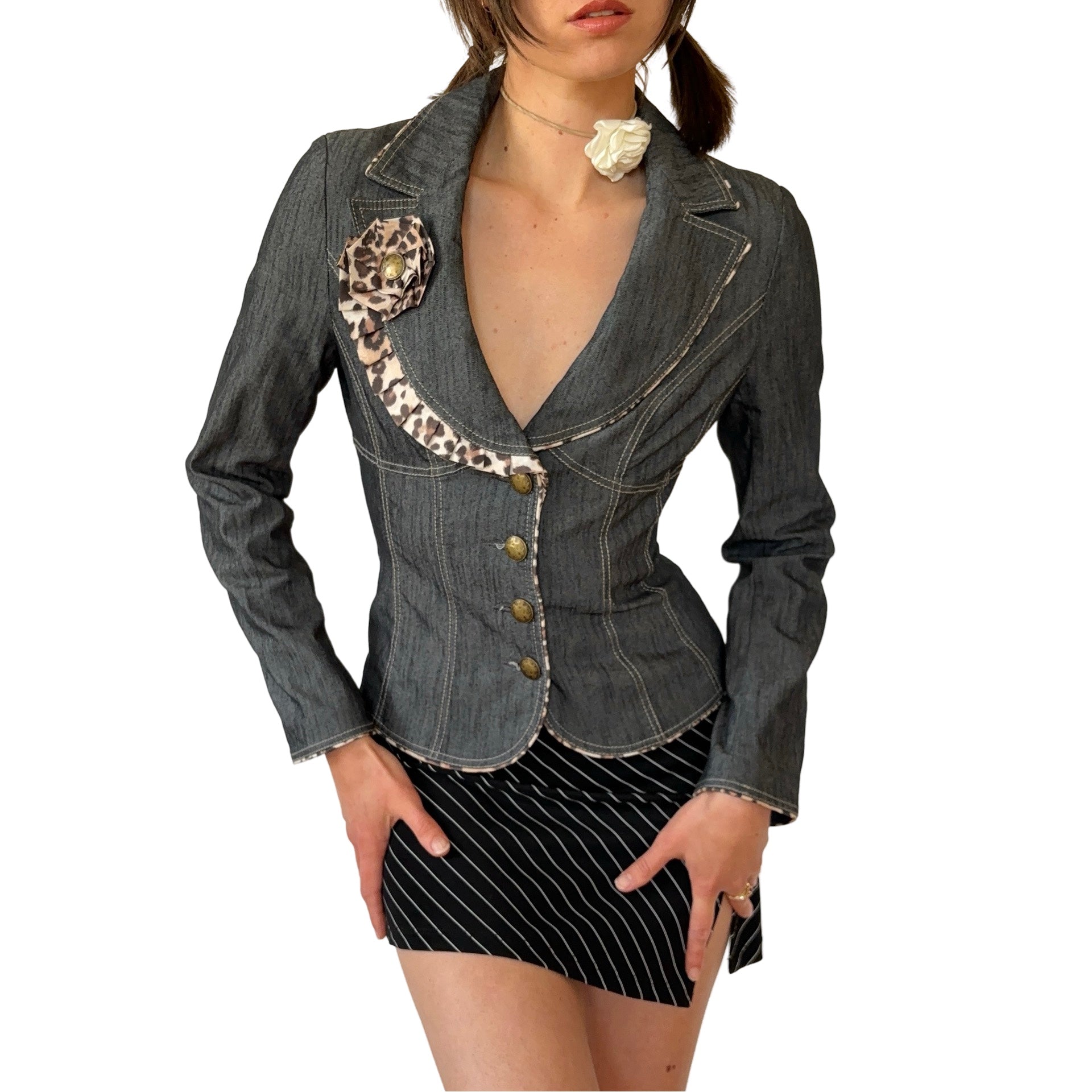 2000s Denim Blazer (S)