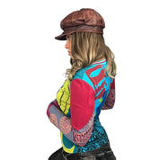 Vintage Genuine Leather Newsboy Cap