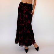 90s Floral Maxi Skirt (XS/S)