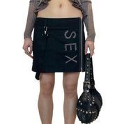 Vintage 'SEX' Grunge Mini Skirt (S)