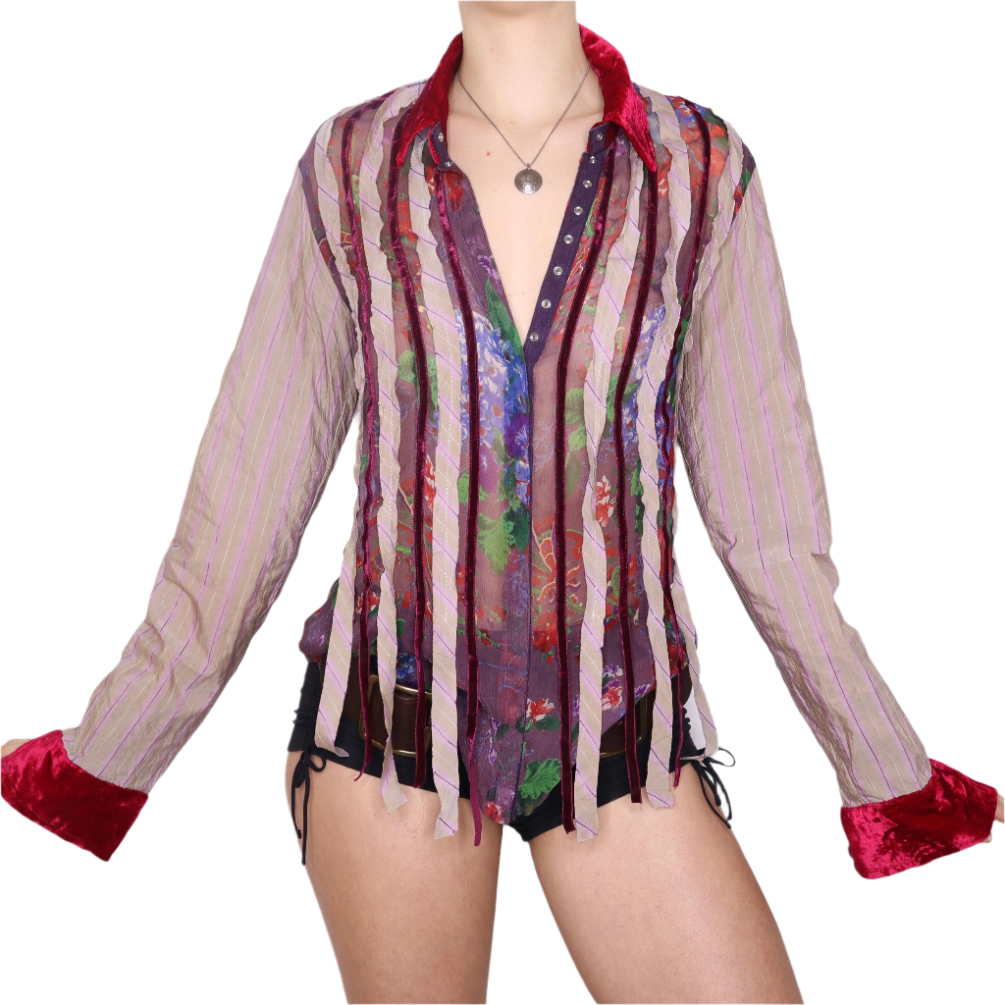 Y2K Funky Abstract Designer Blouse (M)