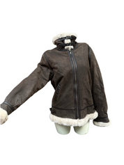 Two Way Buckle Leather Coat (S)