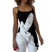 Vintage Punkyfish Graphic Asymmetrical Cami Top (S)