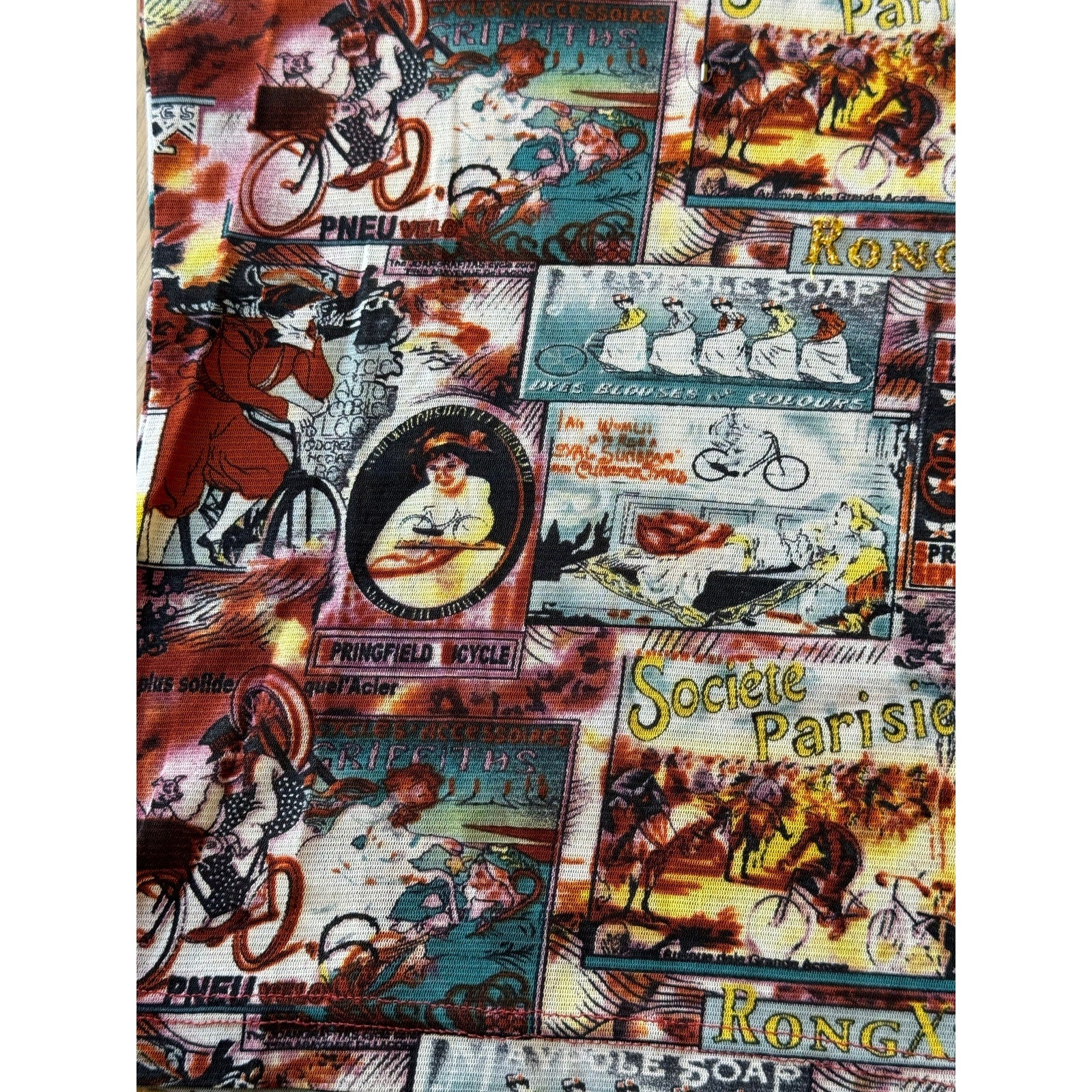 Vintage Graphic Mesh Blouse (S)
