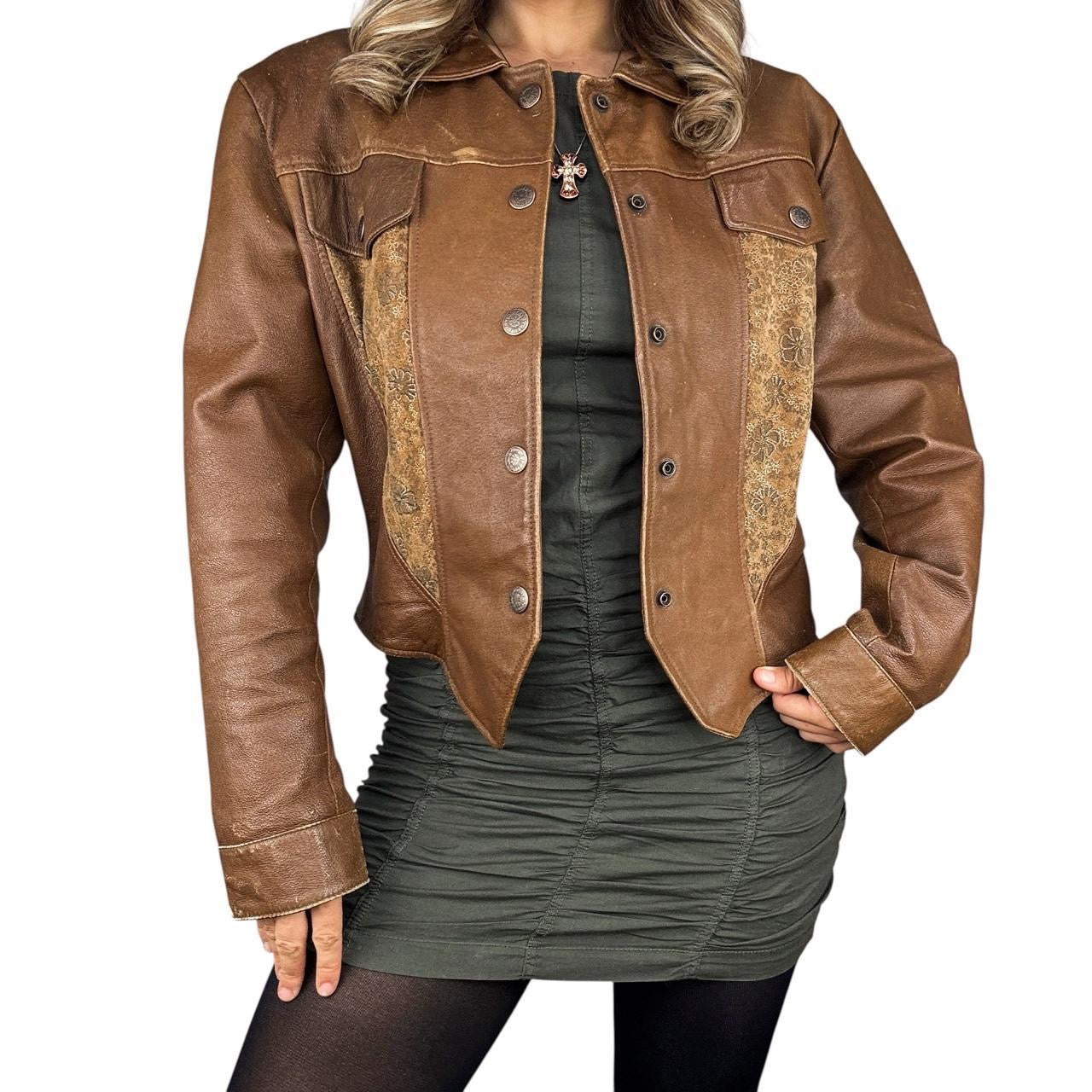 90s Western Leather Jacket (M)