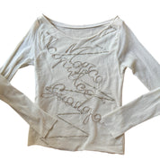 Vintage Mesh & Knit Sequin Top (S/M)