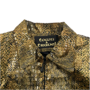 Y2K Shiny Snakeskin Jacket (M)