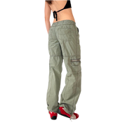 Y2K Green Cargo Pants (S/M)