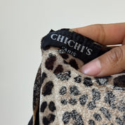 Vintage Leopard Print Mesh Top (S) ⠀