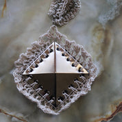 Crochet Pyramid Stud Necklace