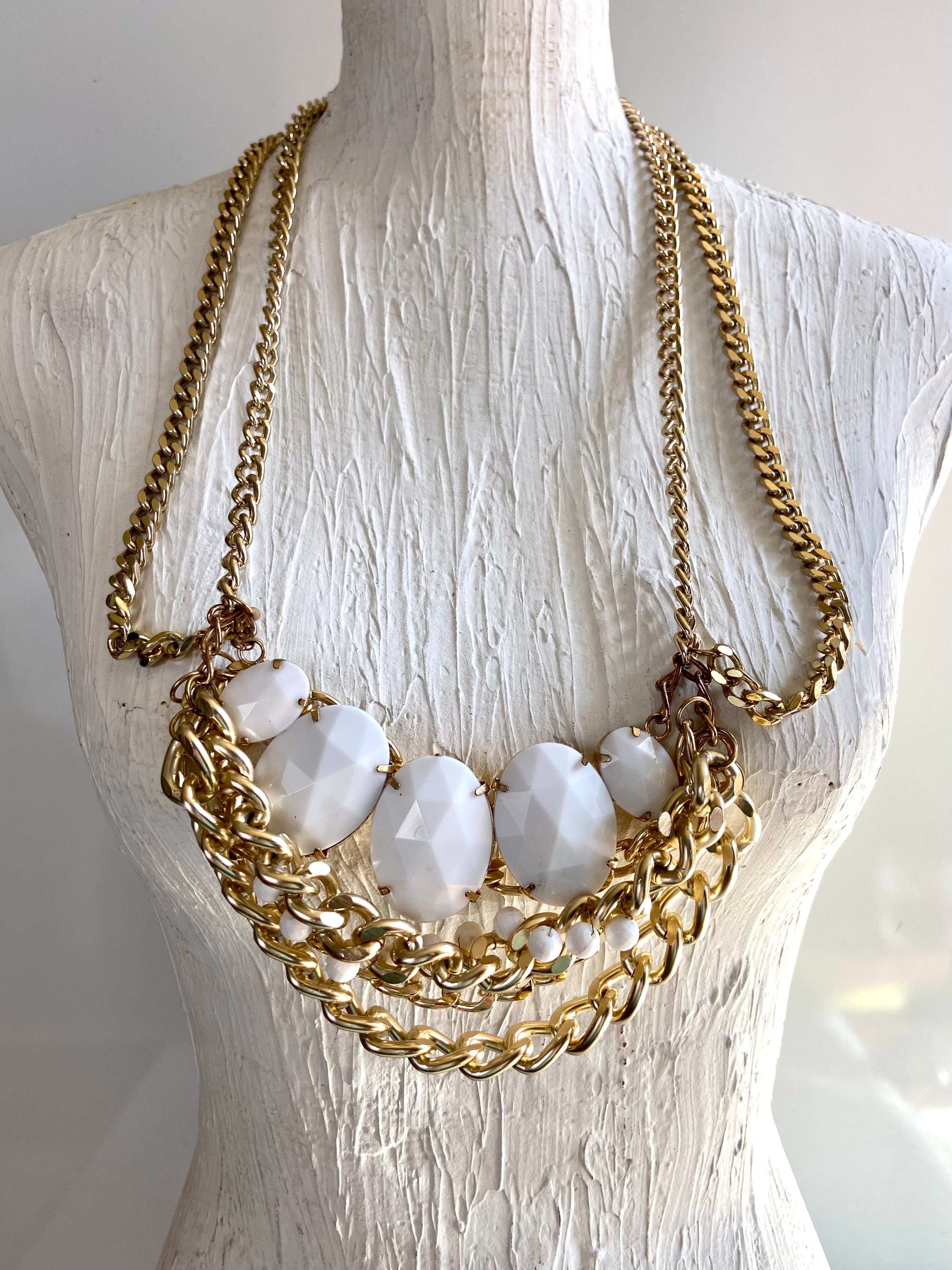 White & Gold chain belt