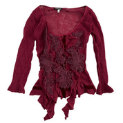 Italian Alpaca Blend Floral Top (S/M)