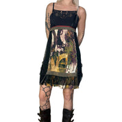Euro Vintage Mixed Media Dress (S)