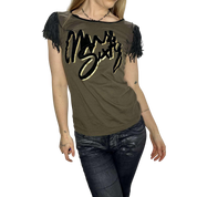 2010s Miss Sixty Fringe Logo T-Shirt (S)