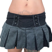 RARE vintage Tripp NYC steampunk-inspired pleated mini skirt (L)