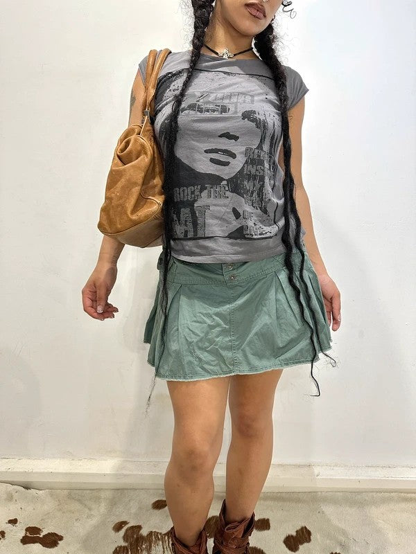 Vintage 2000s Diesel Pleated Mini Skirt (M)
