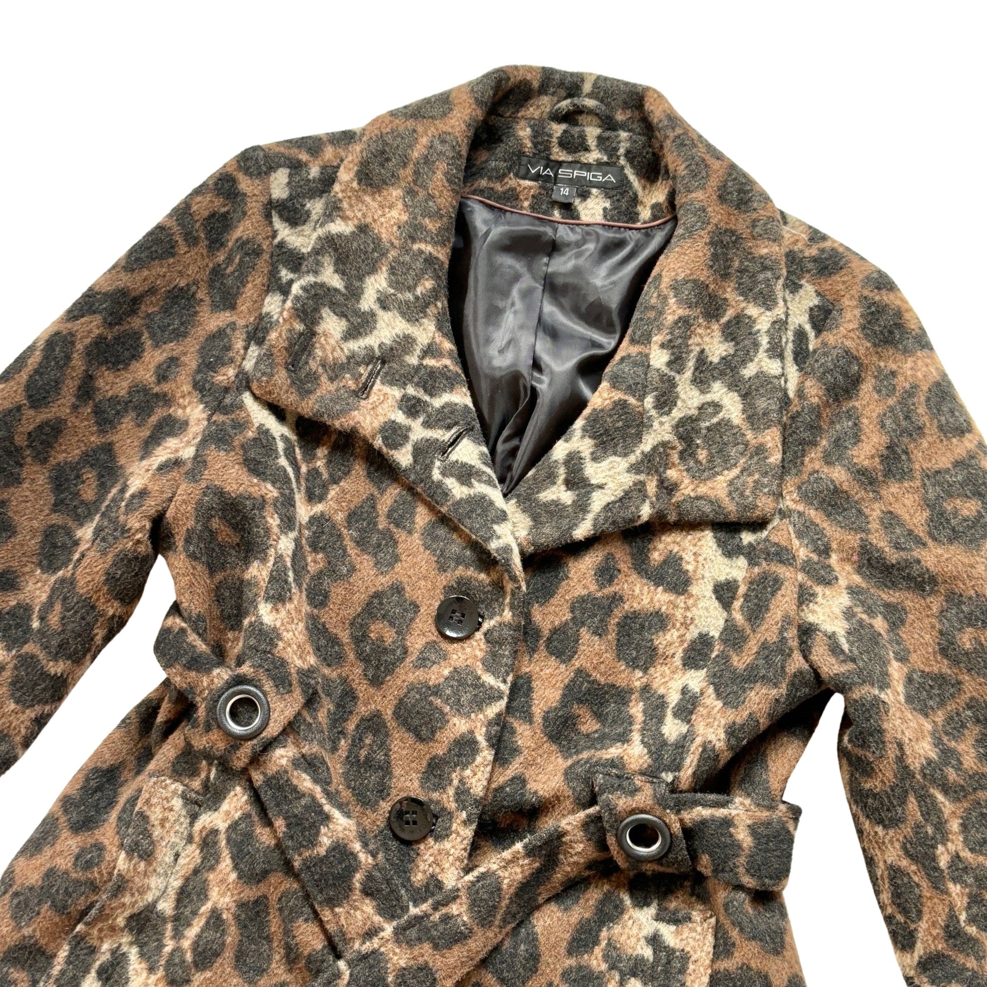 Via Spiga Leopard Coat (L)