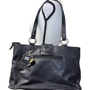 Y2K genuine leather & animal fur patchwork purse