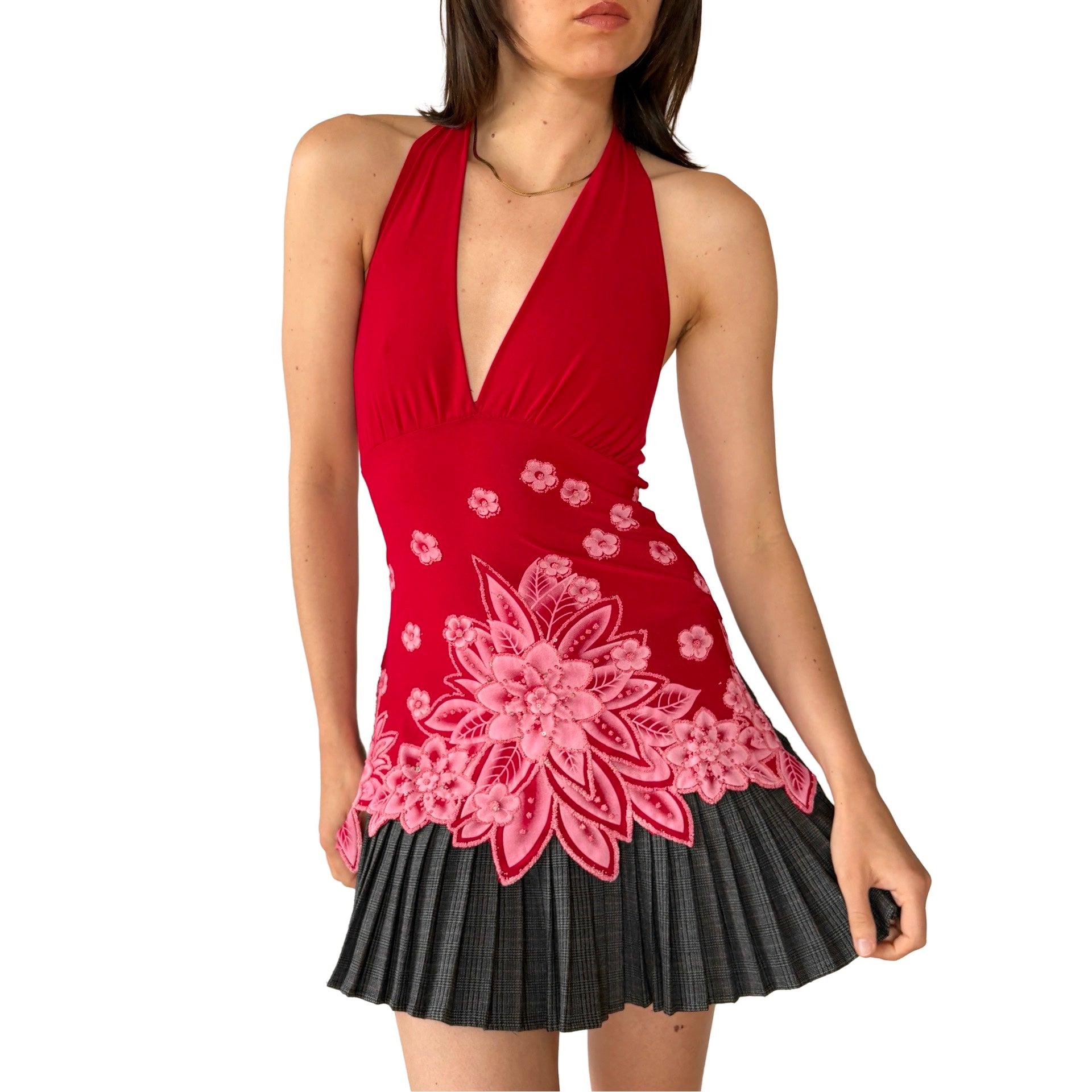Y2K Cherry Blossom Halter (XS/S)