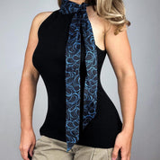 Vintage Silk Knit Scarf Detail Top (M)