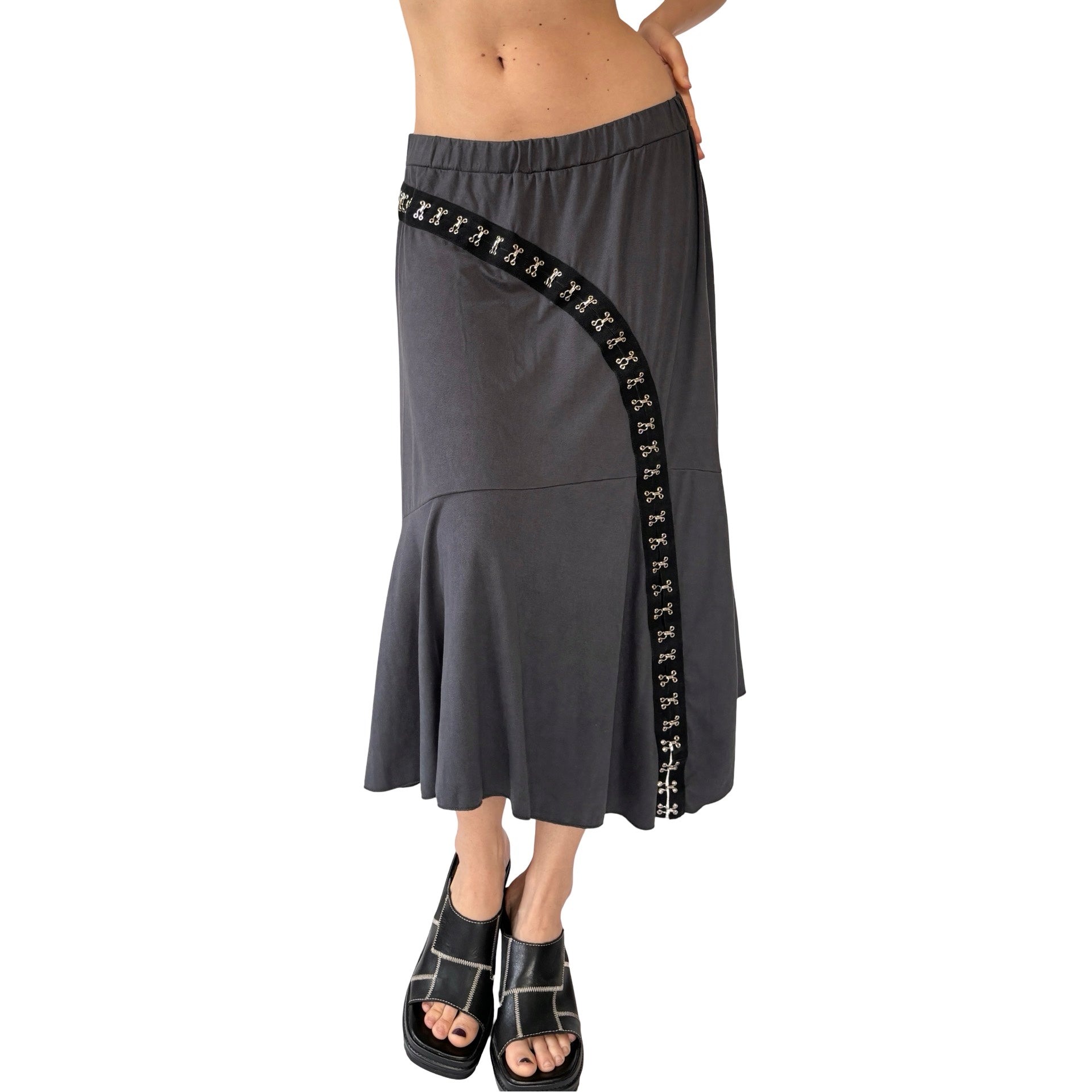 90s Hook & Eye Midi Skirt (M/L)