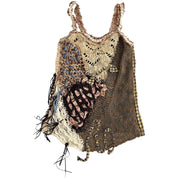 Italian Plaid Knit Ribbon Tank (XS/S)