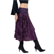 Whimsical Purple Low Rise Midi Skirt (S)