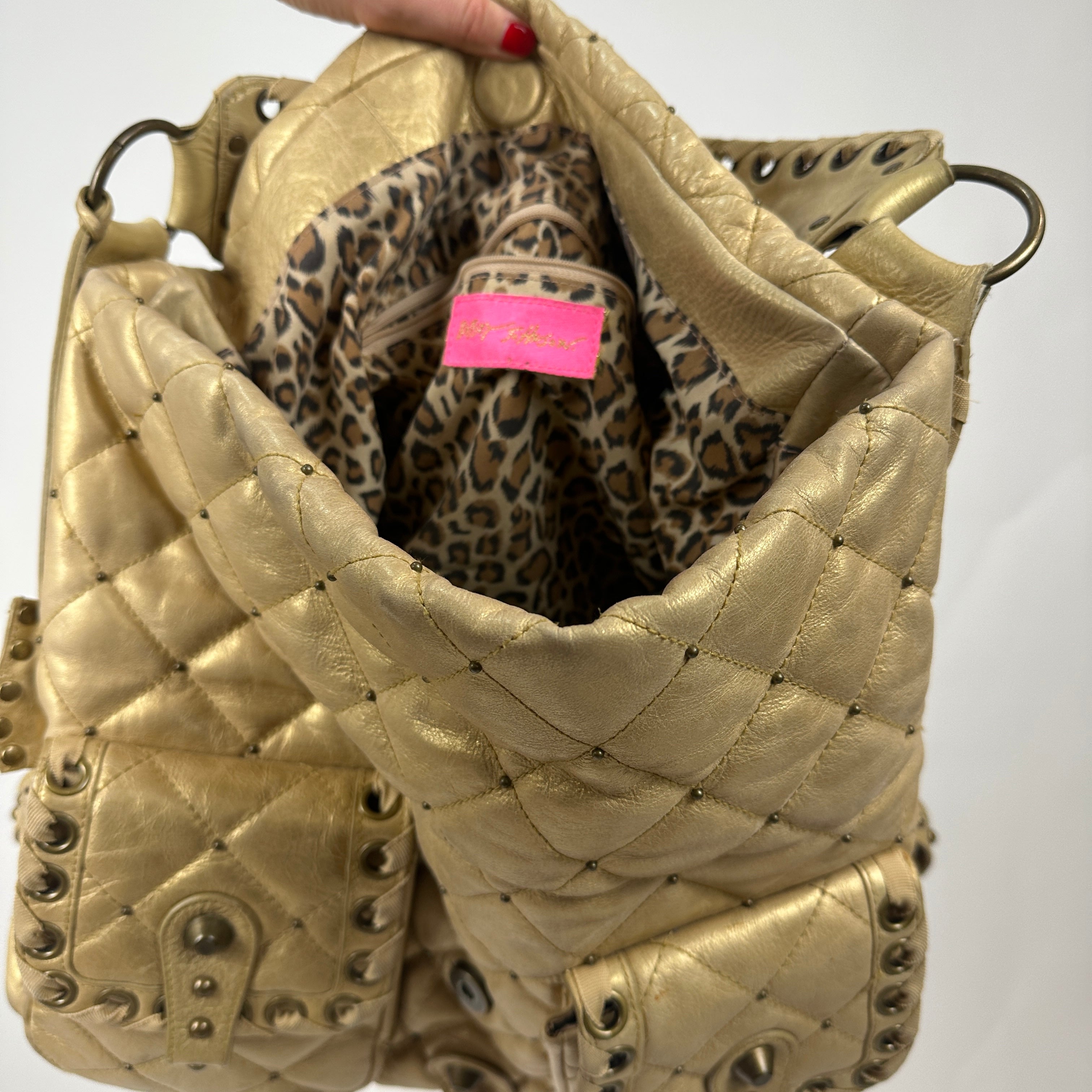 Betsey Johnson 2000s Gold Leather Bag