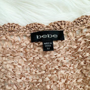 Bebe 2000s Taupe Knit Cardigan (M)