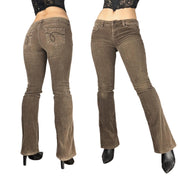 2000s Mocha Low Rise Corduroy Flares (S)