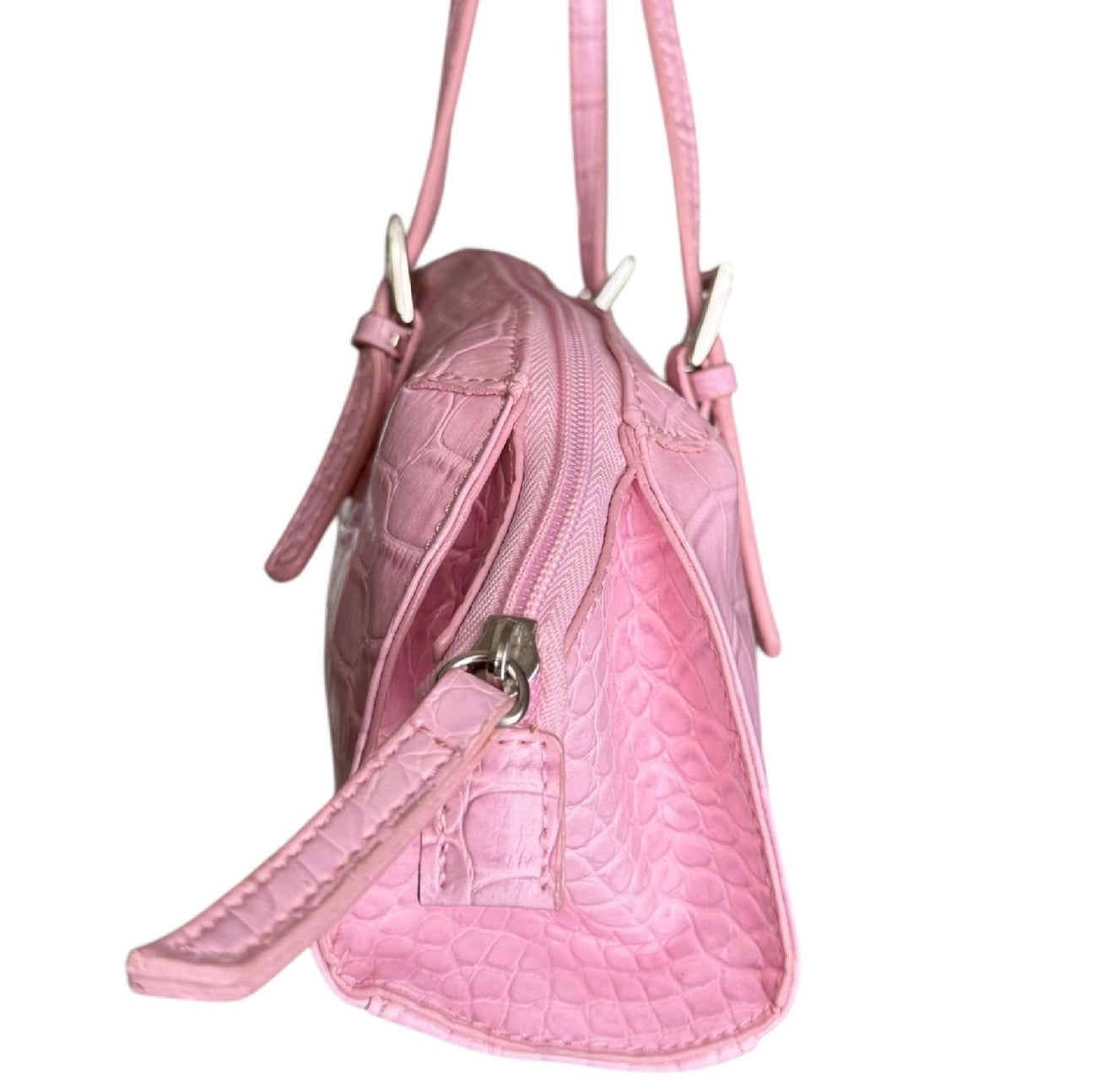 Bisous Bisous Croc Embossed Shoulder Bag