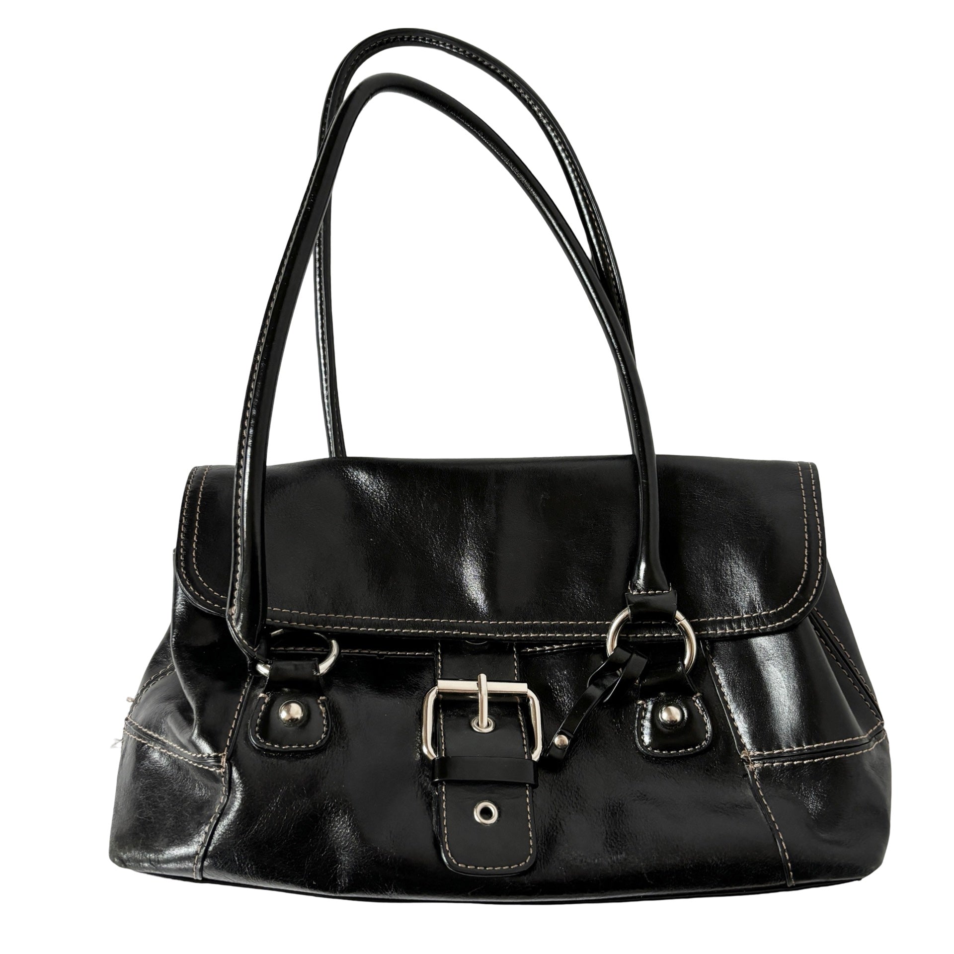 90s Noir Buckle Bag