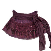 Silk Blend Beaded Sequin Skirt (M)