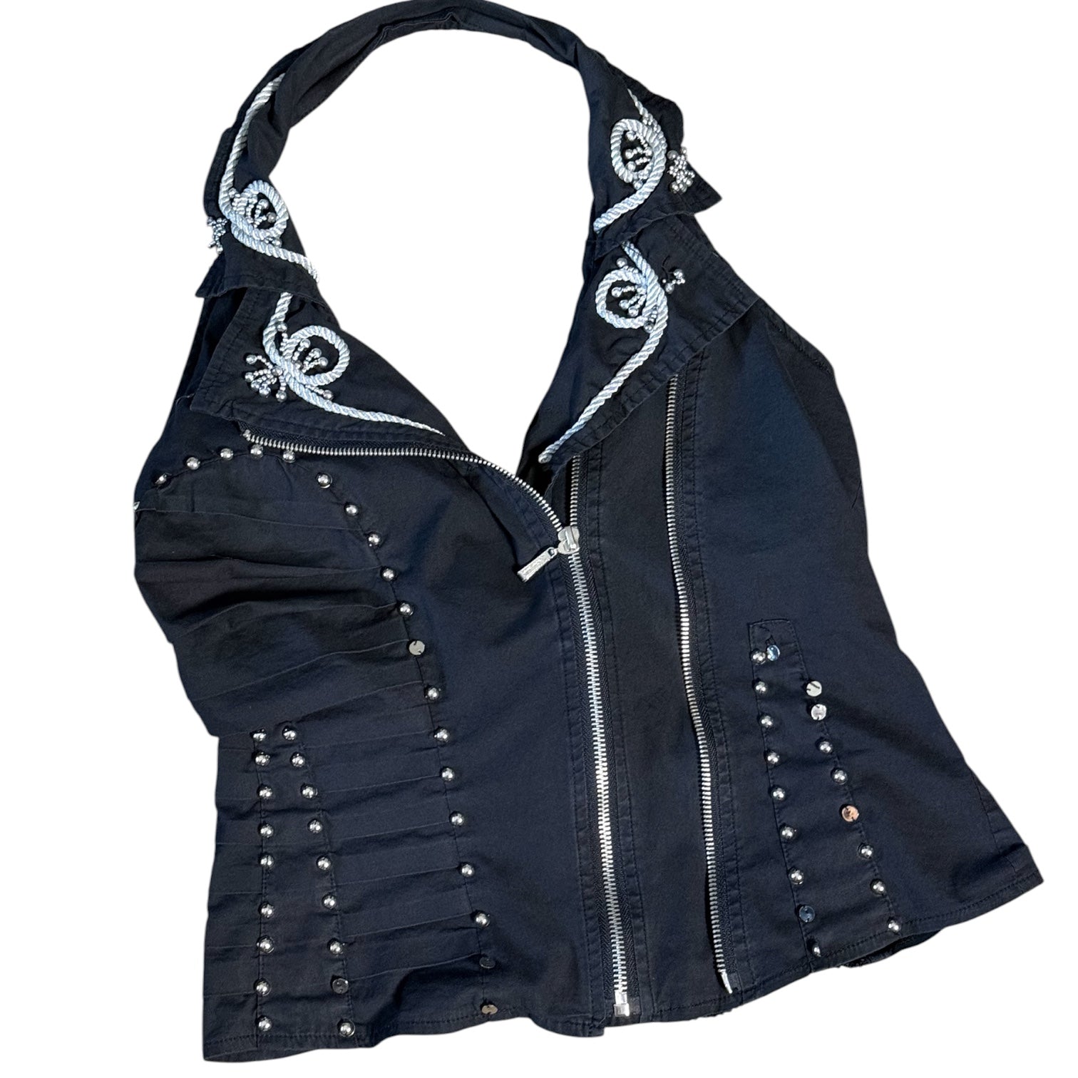 Y2K halter bustier top (L)