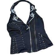 Y2K halter bustier top (L)