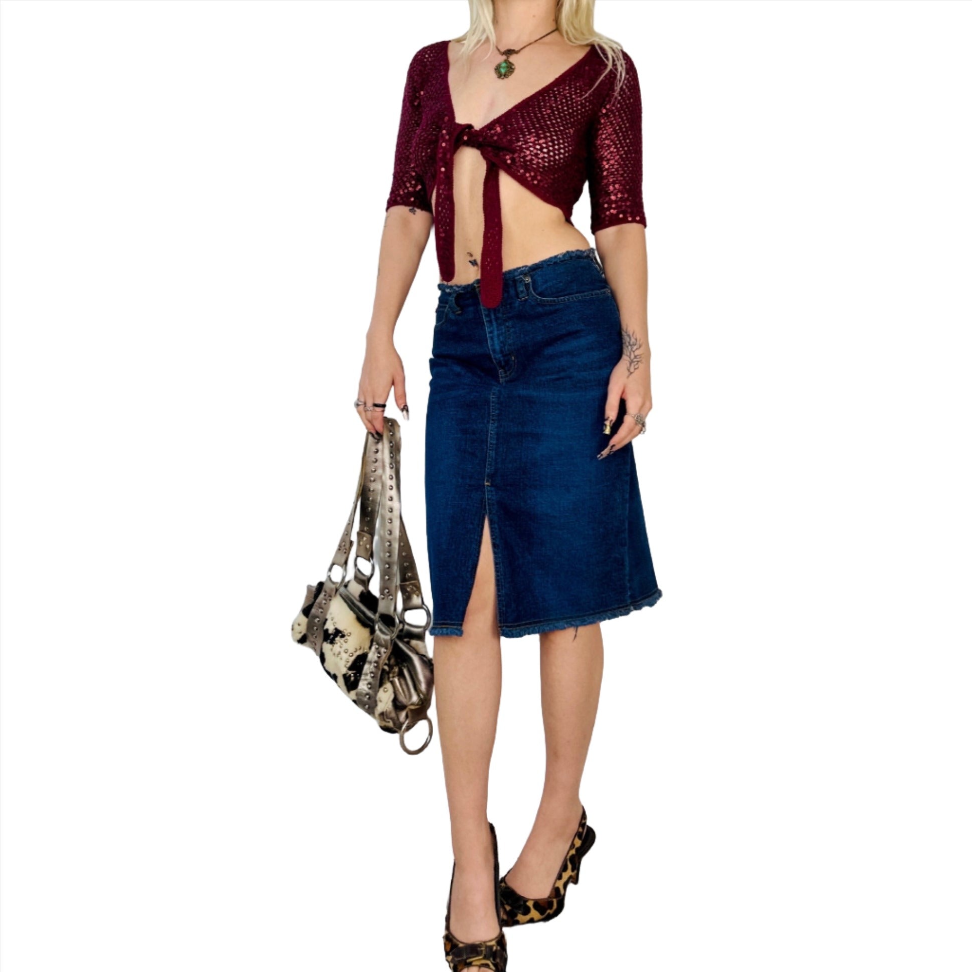 Zana Di Denim Midi Skirt (S)