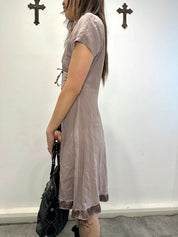 Vintage Morgan de Toi Coquette Lace up Mini Dress (S)