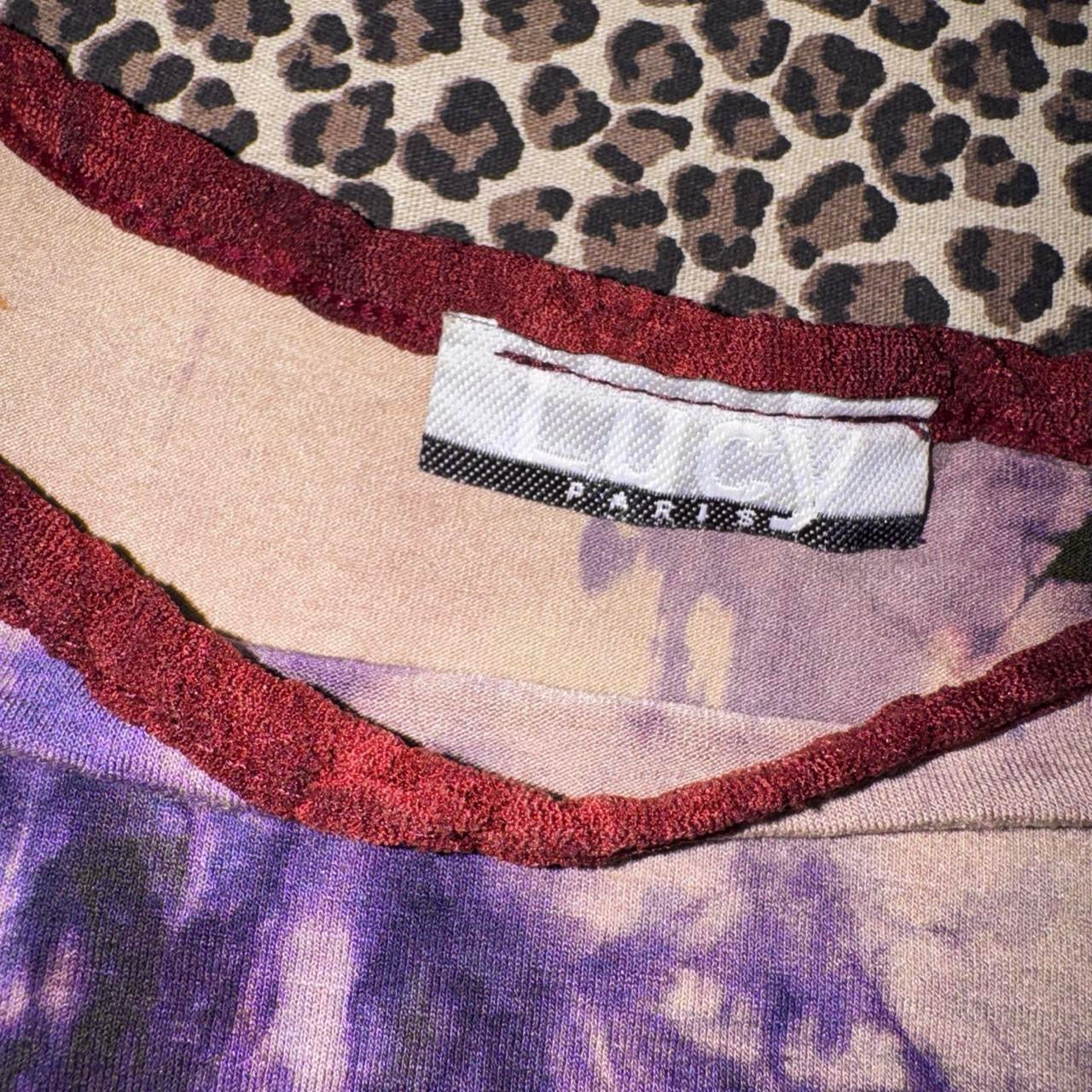 French Y2K Tie Dye Lace Patchwork Long Sleeve (S)